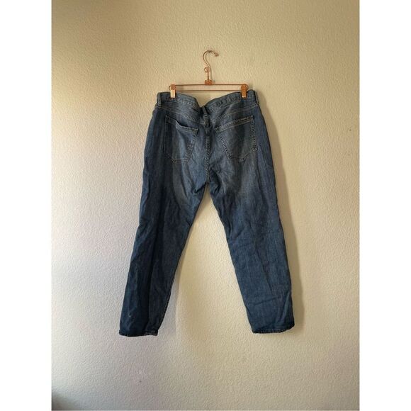 Eddie Bauer flannel lined boyfriend‎ relaxed fit jeans 12 petite - Picture 2 of 11